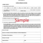 Resale certificate in California sample