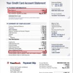 credit card account statement sample