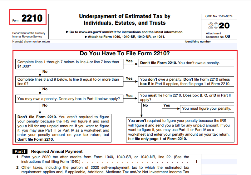 Do you have to file form 2210?